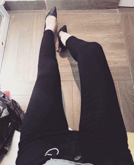 QUẦN SKINNY JEANS TRƠN CẠP SIÊU CAO CO GIÃN TỐT