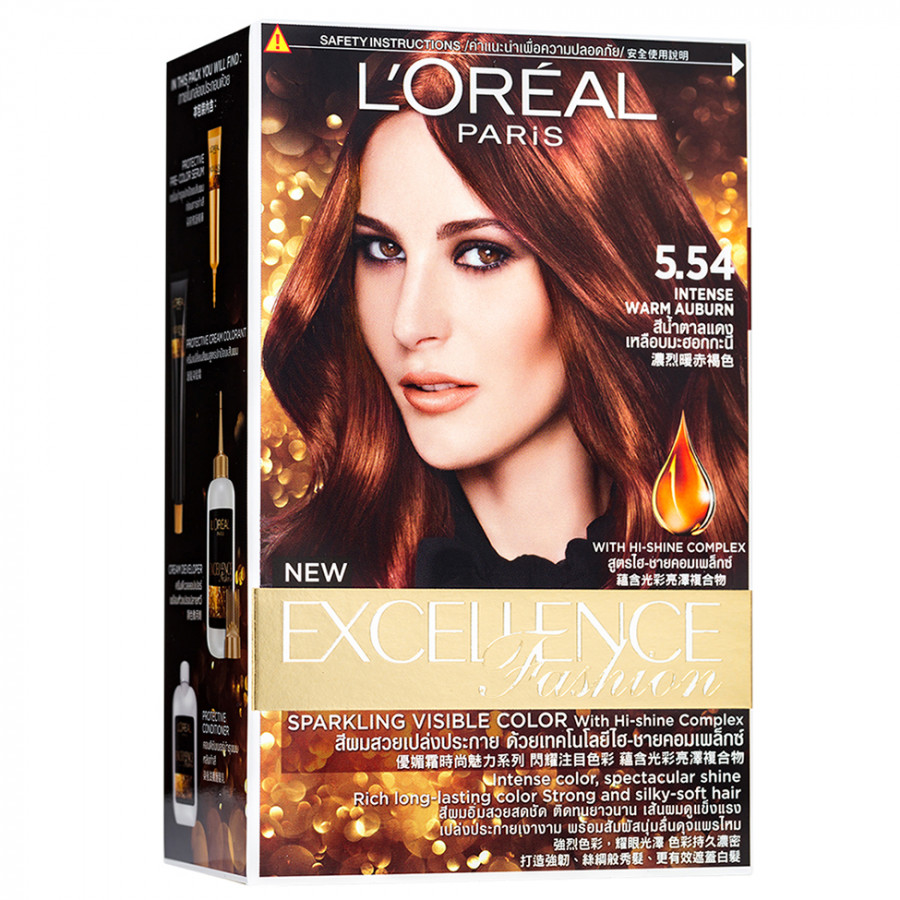 Kem Nhuộm Dưỡng Tóc Màu Thời Trang L'oreal Excellence Fashion 172ml - Màu 5.54 Nâu Đỏ Ánh Cam