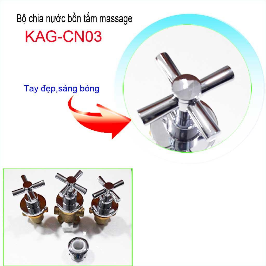 Van chia nước bồn tắm massage, bộ chia nước bồn mát xa KAG-CN03