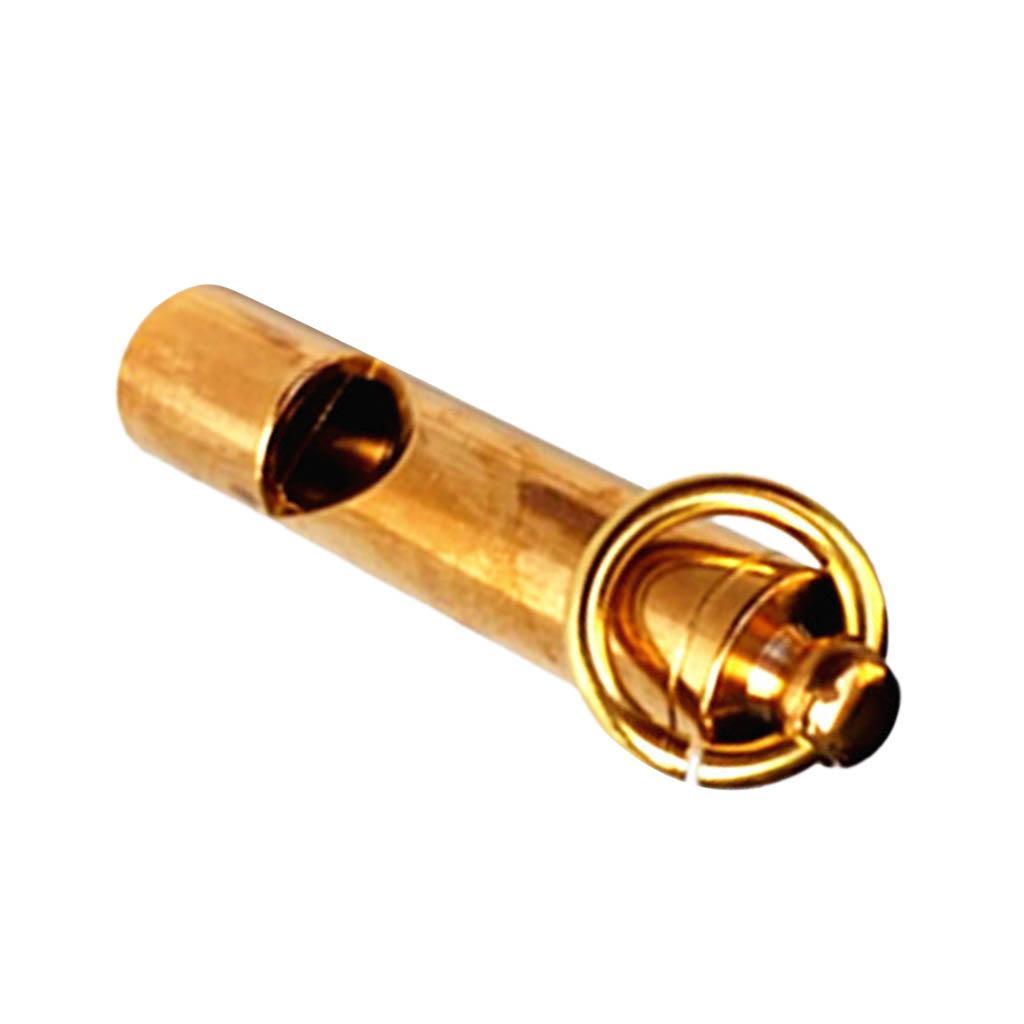 2Pcs Portable Brass Whistle Emergency Tool For Ourdoor Hiking Camping Climbing Key Chain