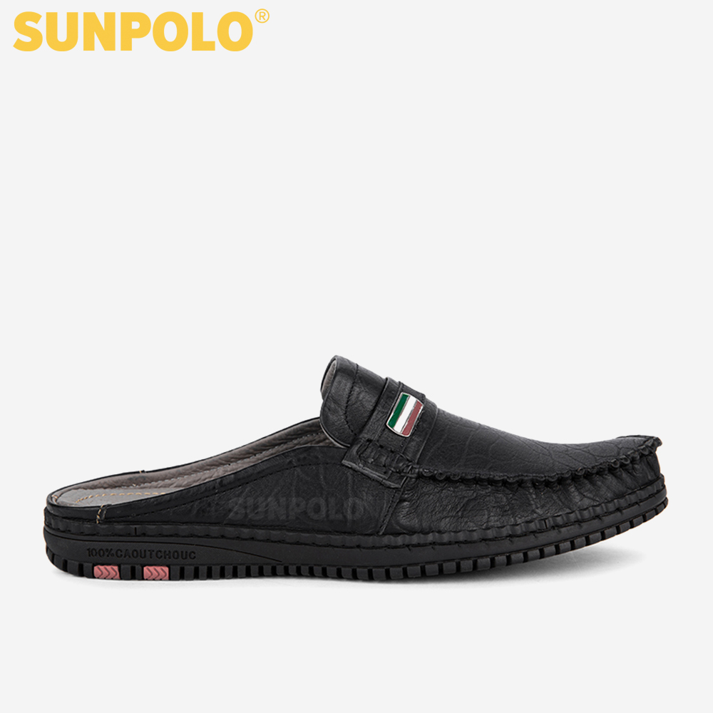 Dép Sapo Dép Bít Mũi Nam Da Bò SUNPOLO SPO275