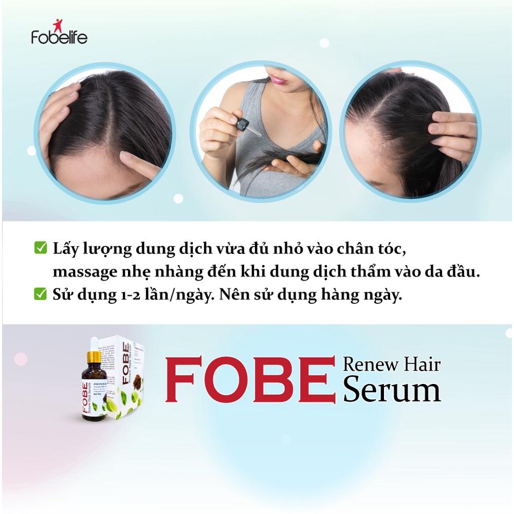 Serum Fobe Renew Hair Làm Đen Tóc Kích Thích Mọc Tóc Giúp Tóc Chắc Khỏe Giảm Chẻ Ngọn - Chai 50ml