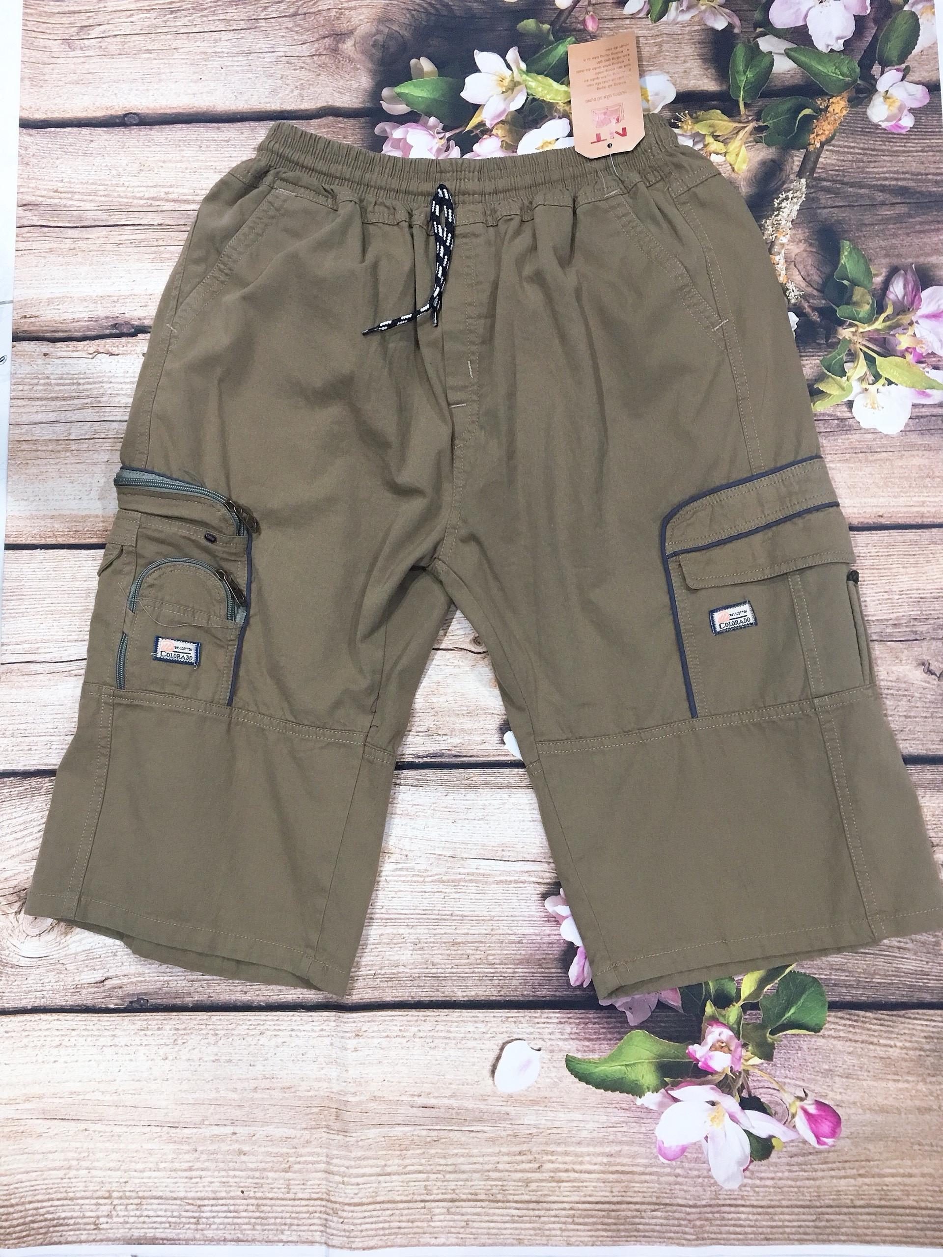 Quần short kaki lưng thun nam trung niên cao cấp