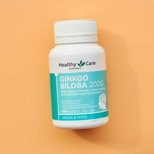 Hình ảnh Bổ não Úc Healthy Care Ginkgo Biloba 2000 Hỗ trợ các vấn đề tuần hoàn não, Cải Thiện Trí Nhớ, lưu thông máu, Tăng khả năng nhận thức - OZ Slim Store