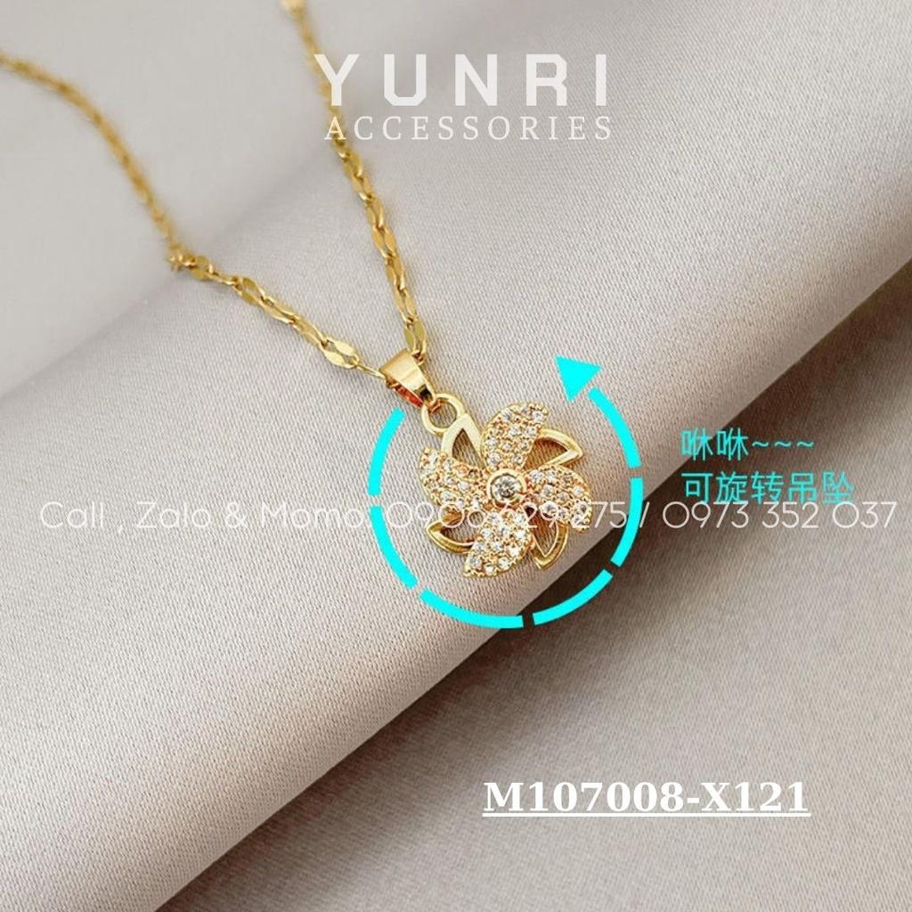 Dây chuyền nữ mảnh ngọc tam giác thiết kế thanh lịch sang trọng YUNRI ACCESSORIES M107002