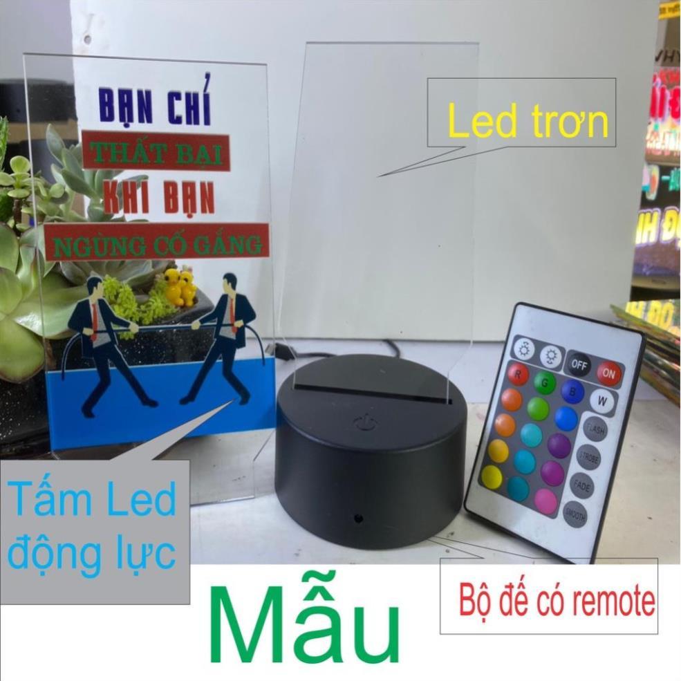 Động lực làm bằng mica led 7 màu sống động đặt trên bàn làm việc hoặc phòng ngủ tạo động lực thúc đẩy làm việc sử dụng pin 5V