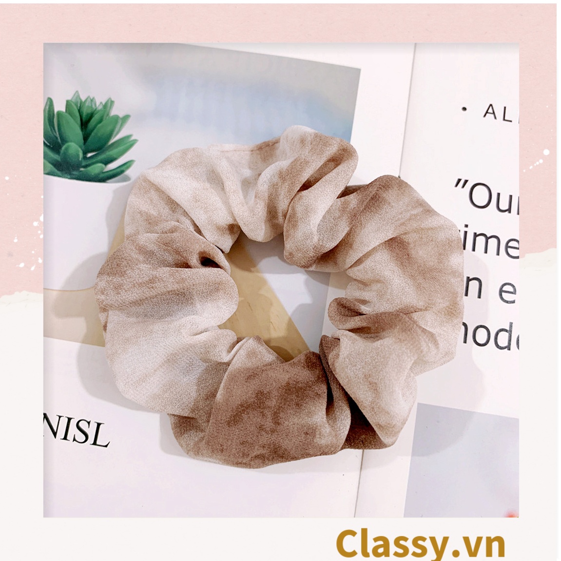 Scrunchies buộc tóc tông màu Gradient ngọt ngào, nữ tính thanh lịch PK733