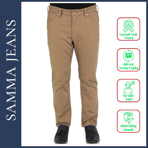 Quần slim fit nam Q3 BEIGE, quần bò ống đứng siêu đẹp, cotton cao cấp co dãn 4 chiều - Thương hiệu Samma Jeans