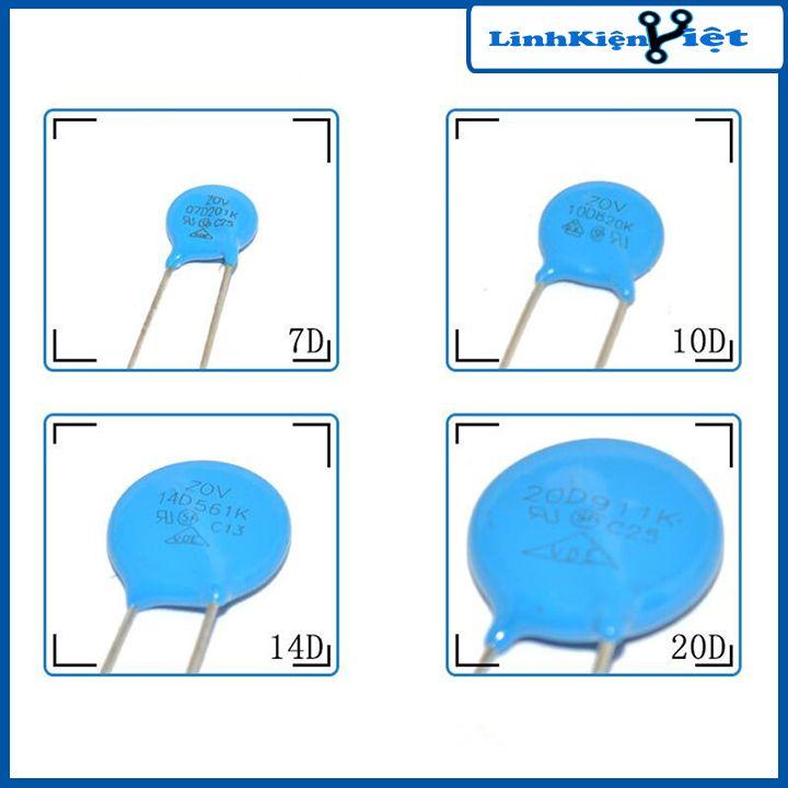 Tụ chống sét, tụ nổ, Varistor, điện trở bảo vệ quá áp 14D471K - 47V/ 14D470K/ 20D471K/ 20D680K