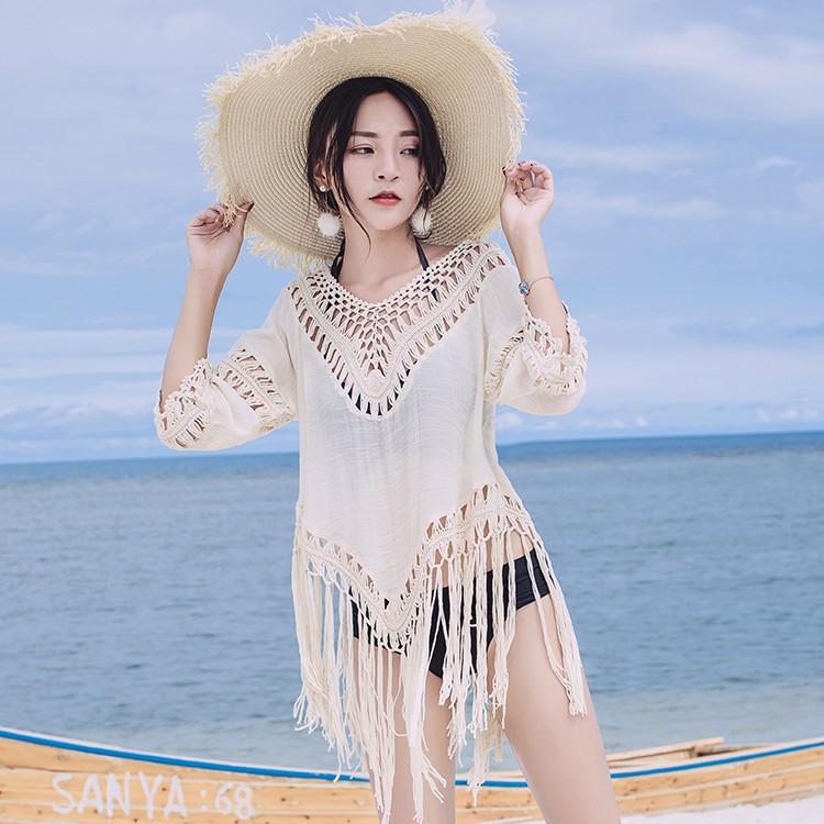 KIMONO áo khoác lưới cotton đi biển đi chơi chất đẹp