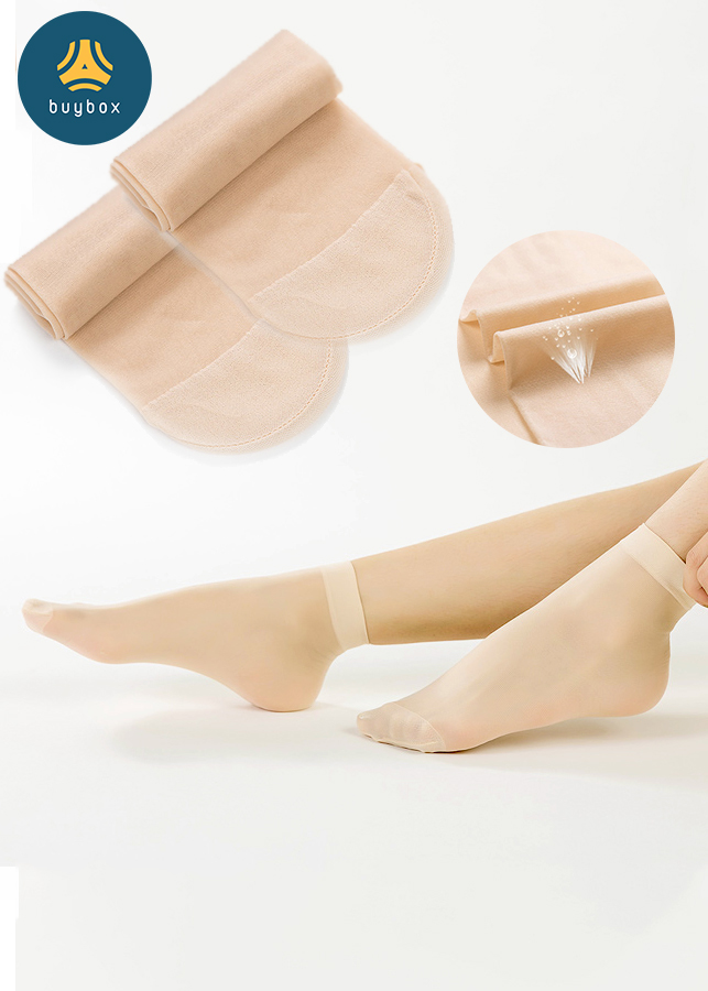 Combo 5 cặp vớ da mỏng tone màu thích hợp da Á Đông có cổ và mũi vớ dệt 2 lớp - buybox - BBPK28