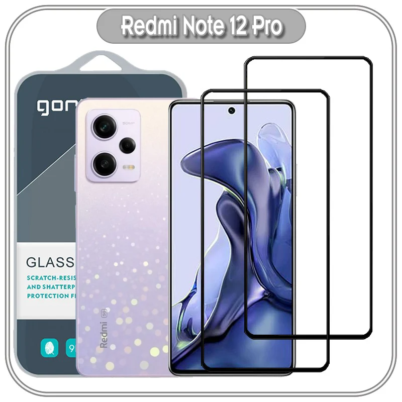 Bộ 2 miếng cường lực GOR Full 2.5D cho Xiaomi Redmi Note 12 Pro - Hàng Nhập Khẩu