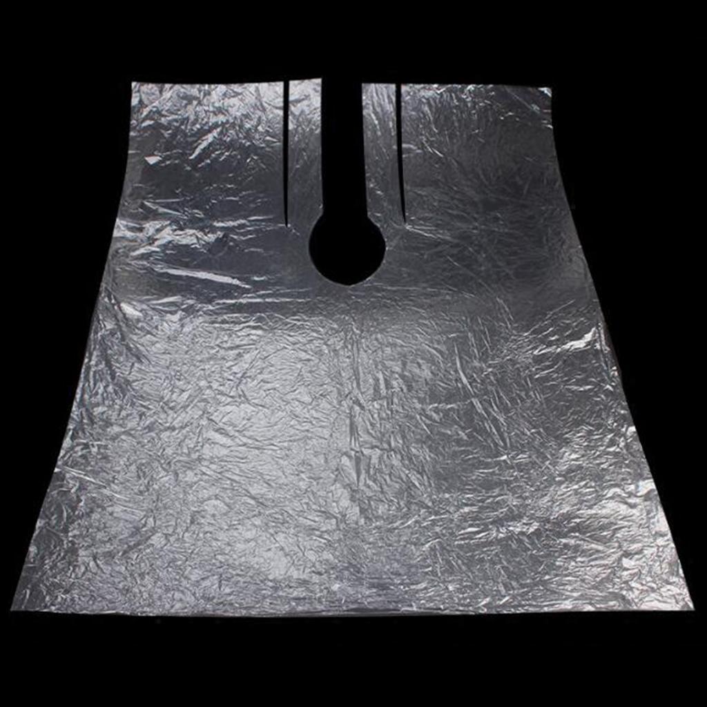 200pcs Disposable Hair Cutting Cape Salon Gown Barber Shop Capes Transparent