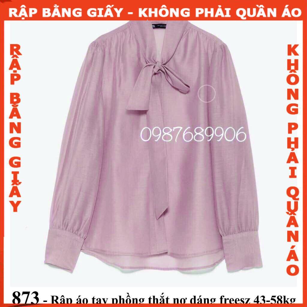 Rập áo sơ mi Freesize - Rập giấy A0 in màu mã 873 (BẢN VẼ)