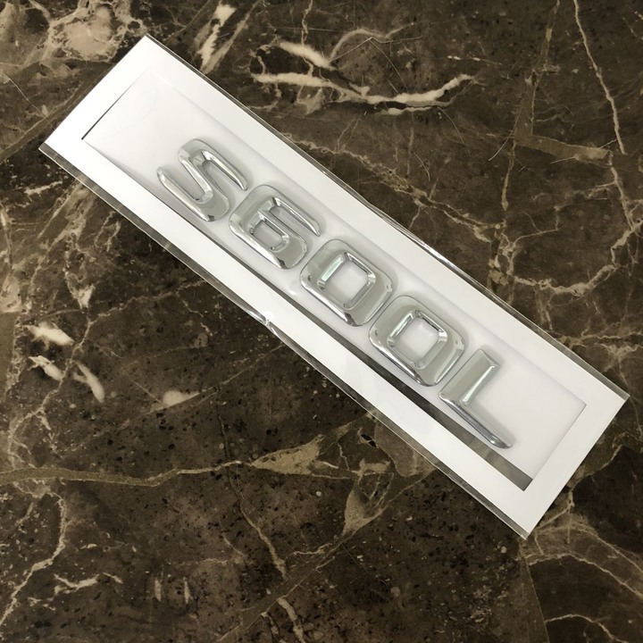 Decal tem chữ S600L dán đuôi xe ô tô - Chất liệu: Hợp kim inox - Màu sắc: Bạc