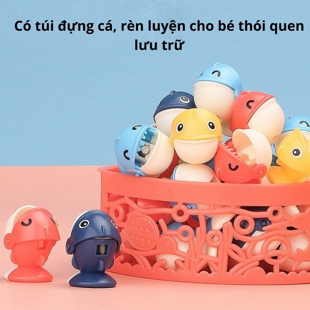 Bộ đồ chơi câu cá có nhạc trẻ em Tặng kèm pin - Trò chơi giáo dục cho bé trai và bé gái