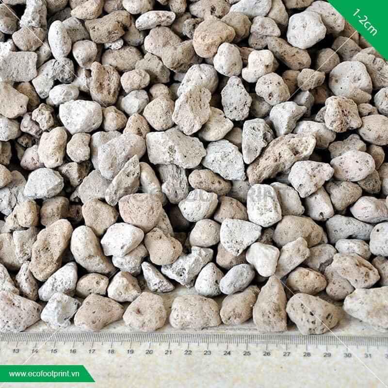 Đá Bọt ( Đá Pumice ) giúp đất thoát nước tốt, thích hợp trồng sen đá, Xương rồng, Địa Lan, Phong Lan (Bịch 1kg) size 1-2cm