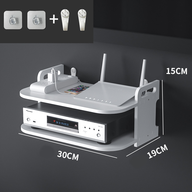KỆ wifi TỦ để router đầu thu treo tường KX32 bằng ván PVC màu trắng phong cách hiện đại sang trọng ĐẦY DỦ PHỤ KIỆN TREO