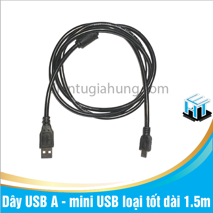 Dây USB A - mini USB loại tốt dài 150cm