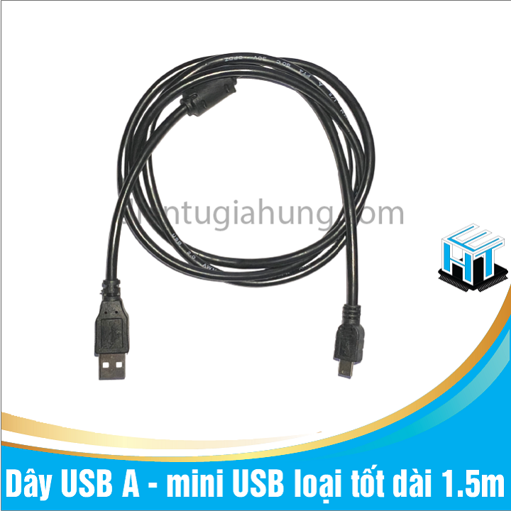 Dây USB A - mini USB loại tốt dài 150cm (1.5m)