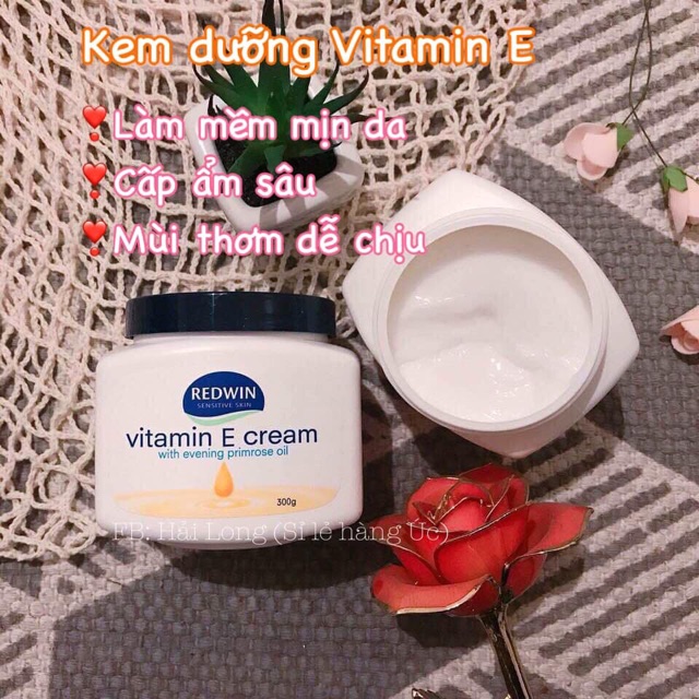 Hình ảnh Kem dưỡng da nhập khẩu ÚC Redwin Cream with Vitamin E 300g