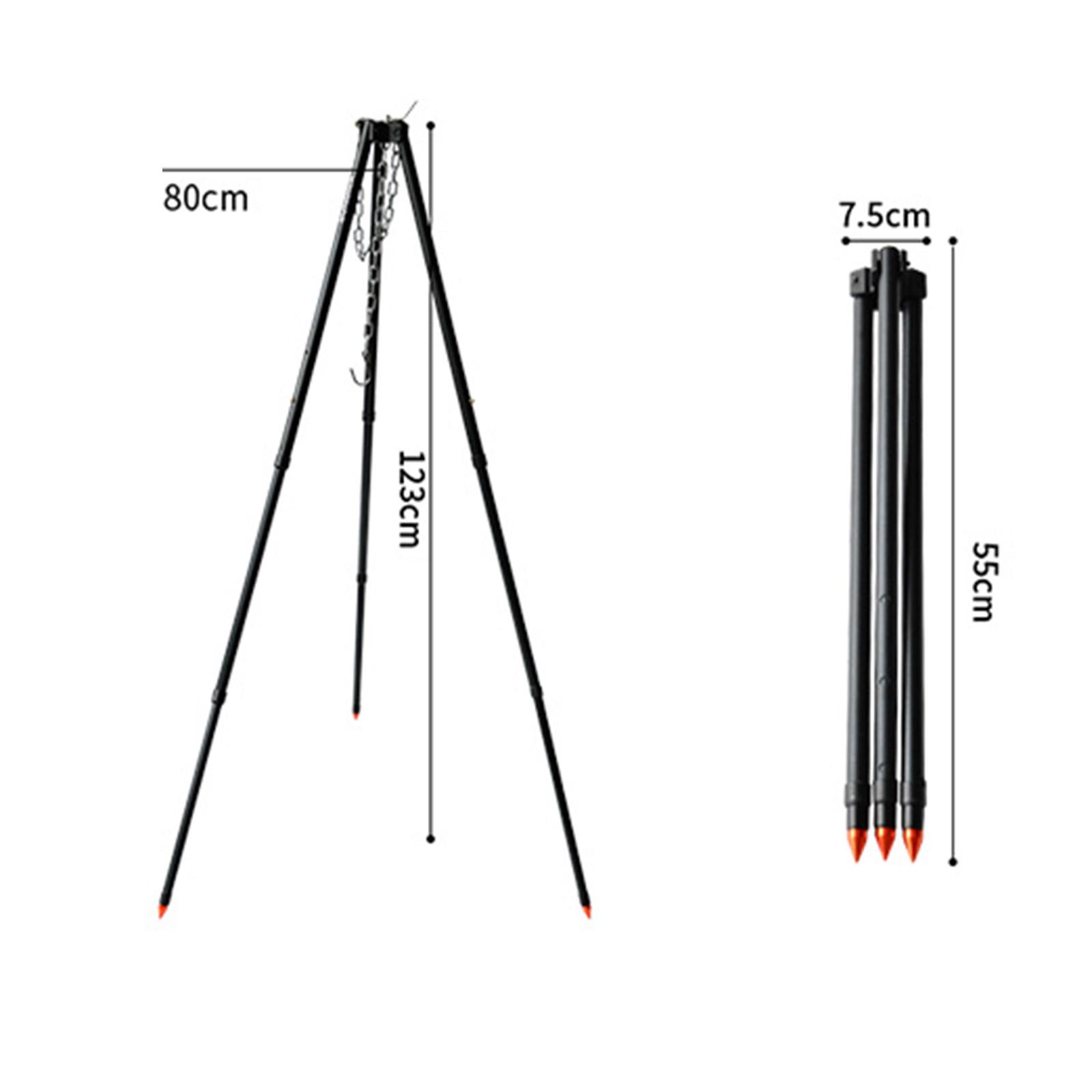 Camping Grill Tripod Outdoor Hanging Cooking Pot Stove Holder Picnic Tools