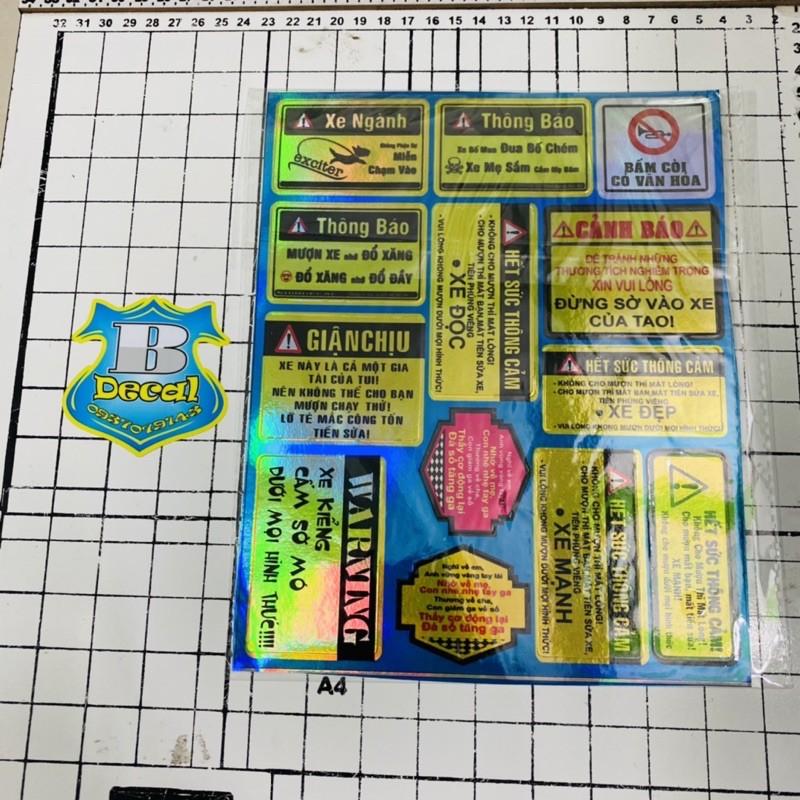 Tem logo cảnh báo 2 Crom