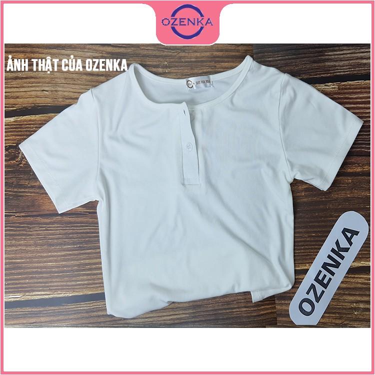 Áo croptop nữ cổ tròn khoét eo , áo thun nữ kiểu crt ôm body tay ngắn thun gân 100% cotton màu đen trắng ghi hồng