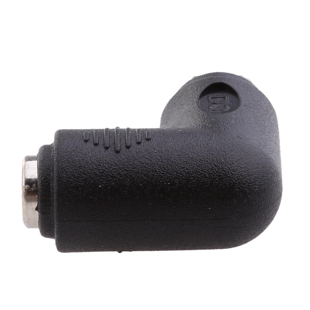 5x DC 5.5x2.1mm Female Socket to Micro USB Male Adapter Connector 90 Degree