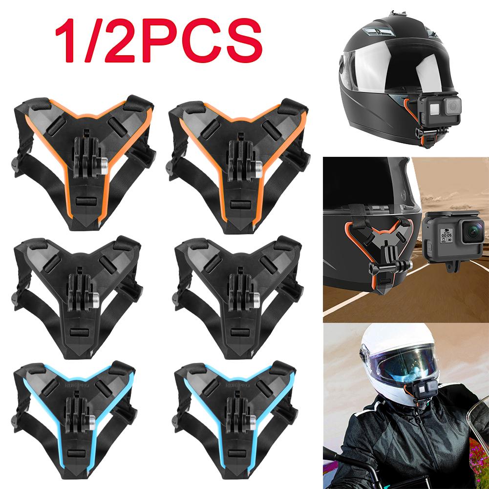 1/2 Chiếc Mũ Bảo Hiểm Xe Máy Cằm Giá Đỡ Giá Đỡ Cho GoPro Hero 5/6/7 Camera Thể Thao Full Mặt giá Đỡ Xe Máy Phụ Kiện