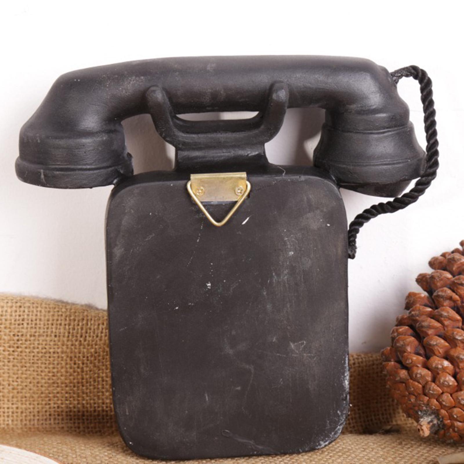 Retro Telephone Wall Art Sculpture Artwork Corded Phones Antique Rotary Dial Telephone for Window Display Hotel Shop Gifts Decors