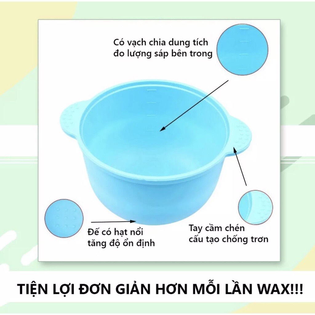 Chén nấu sáp wax lông silicon