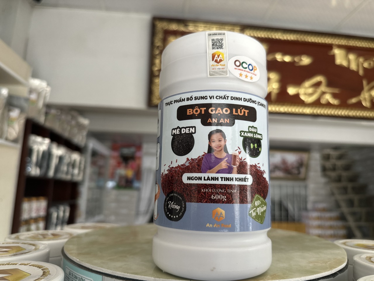 BỘT GẠO LỨT, ĐẬU ĐEN XANH LÒNG, MÈ ĐEN 600g lượng đường thấp hữu cơ tụ nhiên