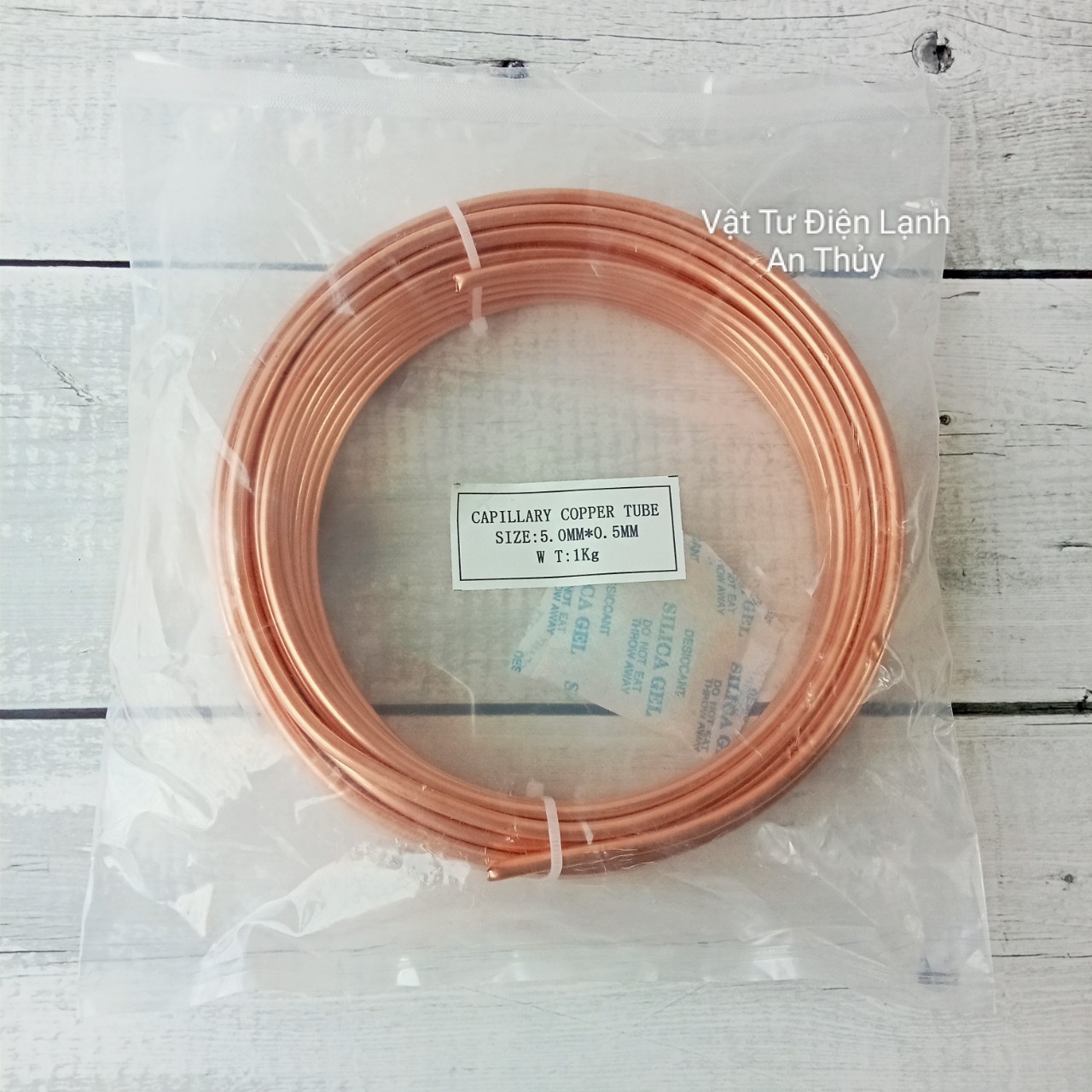1Kg ống đồng máy lạnh điều hòa phi 5.0mm dầy 0.5mm