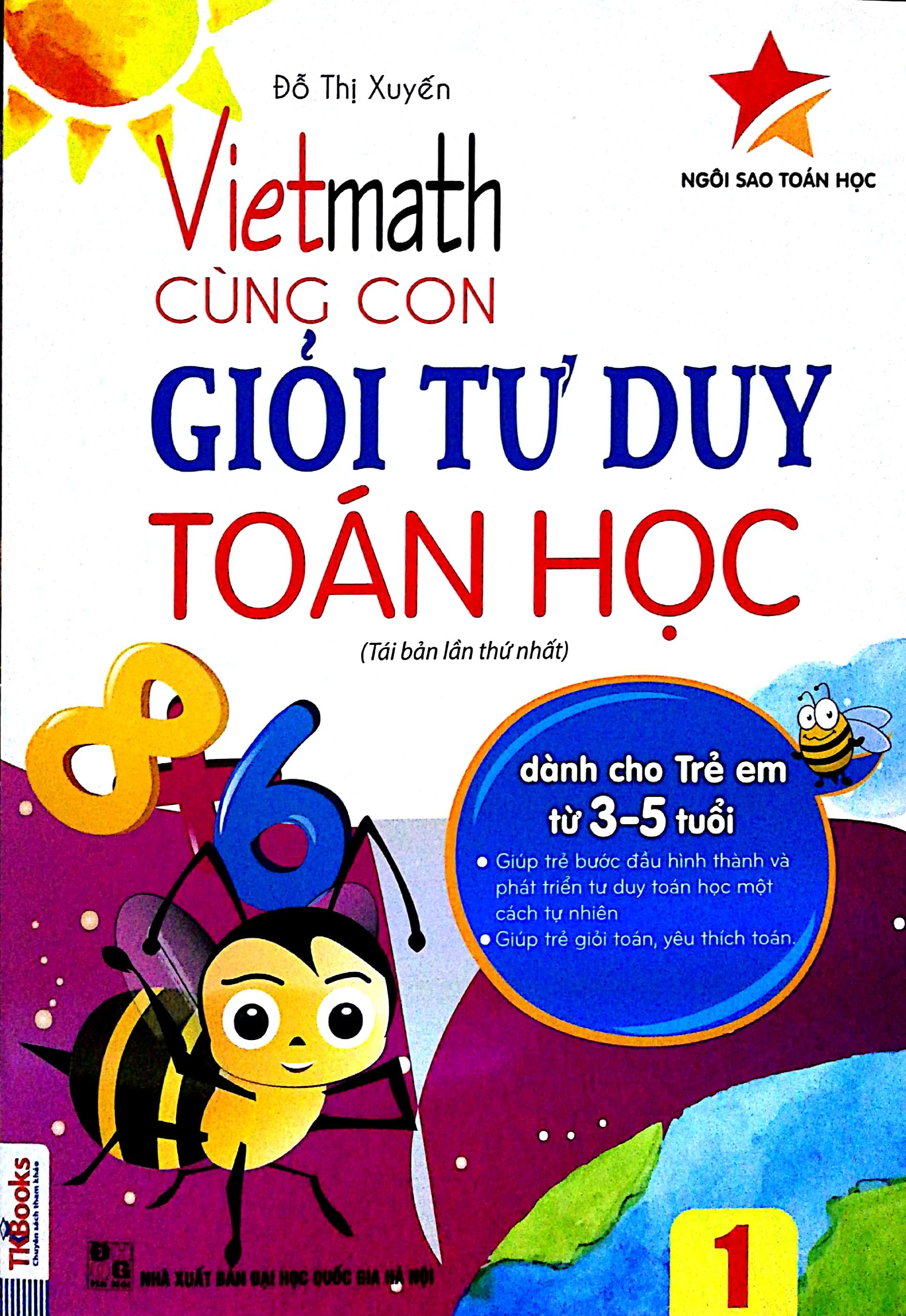 Combo 5 cuốn sách Vietmath cùng con giỏi tư duy toán học