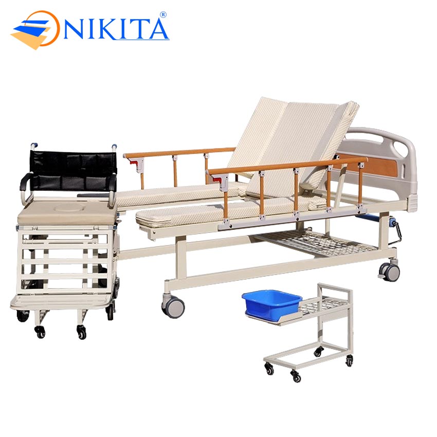 Giường bệnh Y tế tích hợp xe lăn, kèm các chức năng chăm sóc người bệnh - NIKITA DCN 09