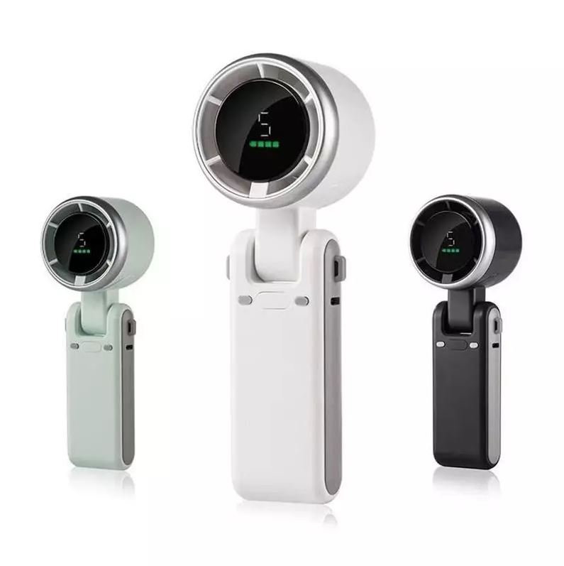 Quạt Cầm Tay Tích Điện VMF-07 5 Cấp Độ Gió Xoay 180 Độ Gấp Gọn Tặng Kèm Dây Đeo Cổ Tiện Lợi