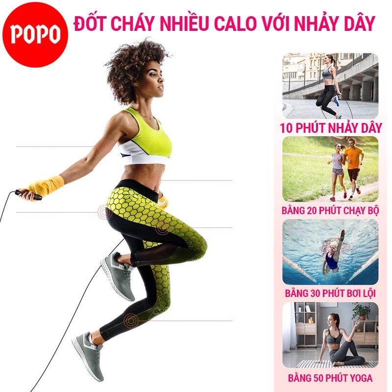 Dây nhảy giảm cân SPORTY Chất liệu lõi thép cao cấp, nhảy dây thể lực hỗ trợ tập GYM TS35