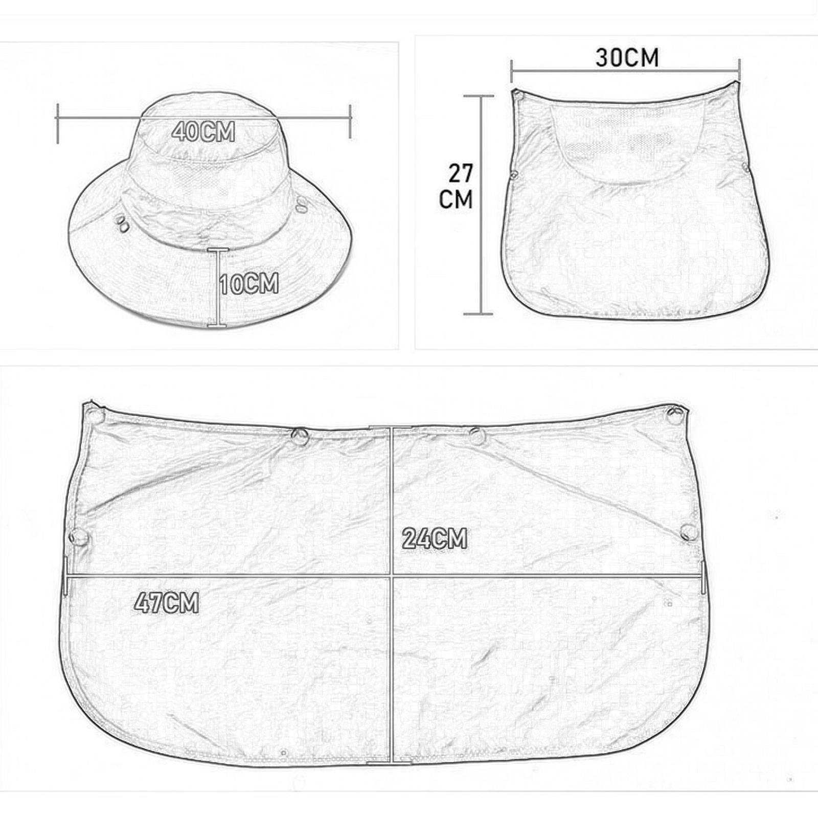 Sombrero Hats Neck Face Flap Sun Protective for Hiking Travel Vocation