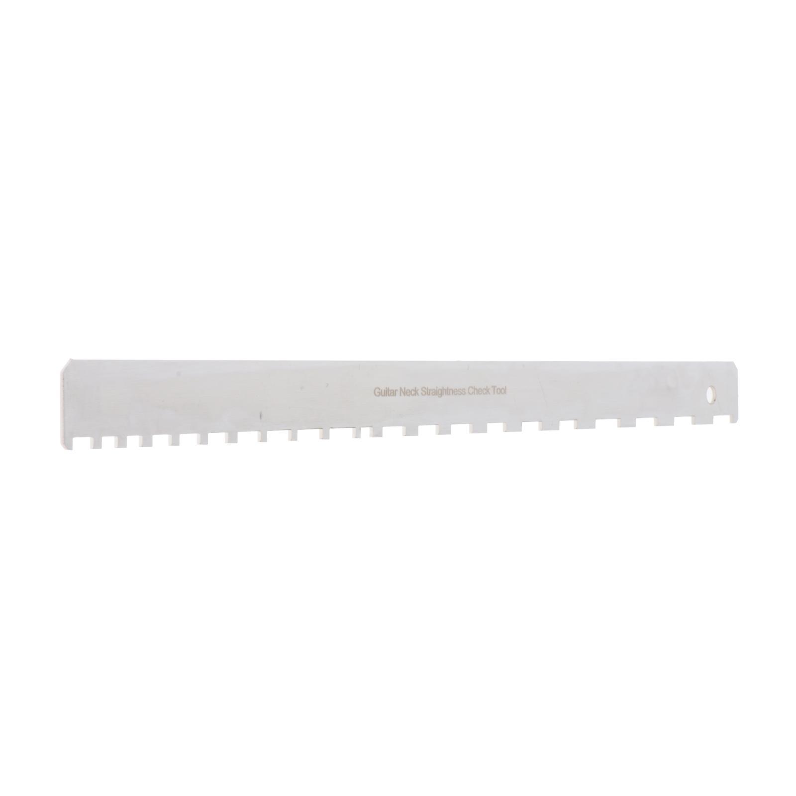 Guitar Luthier Tools, Guitar String Action Ruler Gauge, Guitar Neck Notched Straight Edge Measure Ruler, Fret Rocker for Electric Guitar Setup