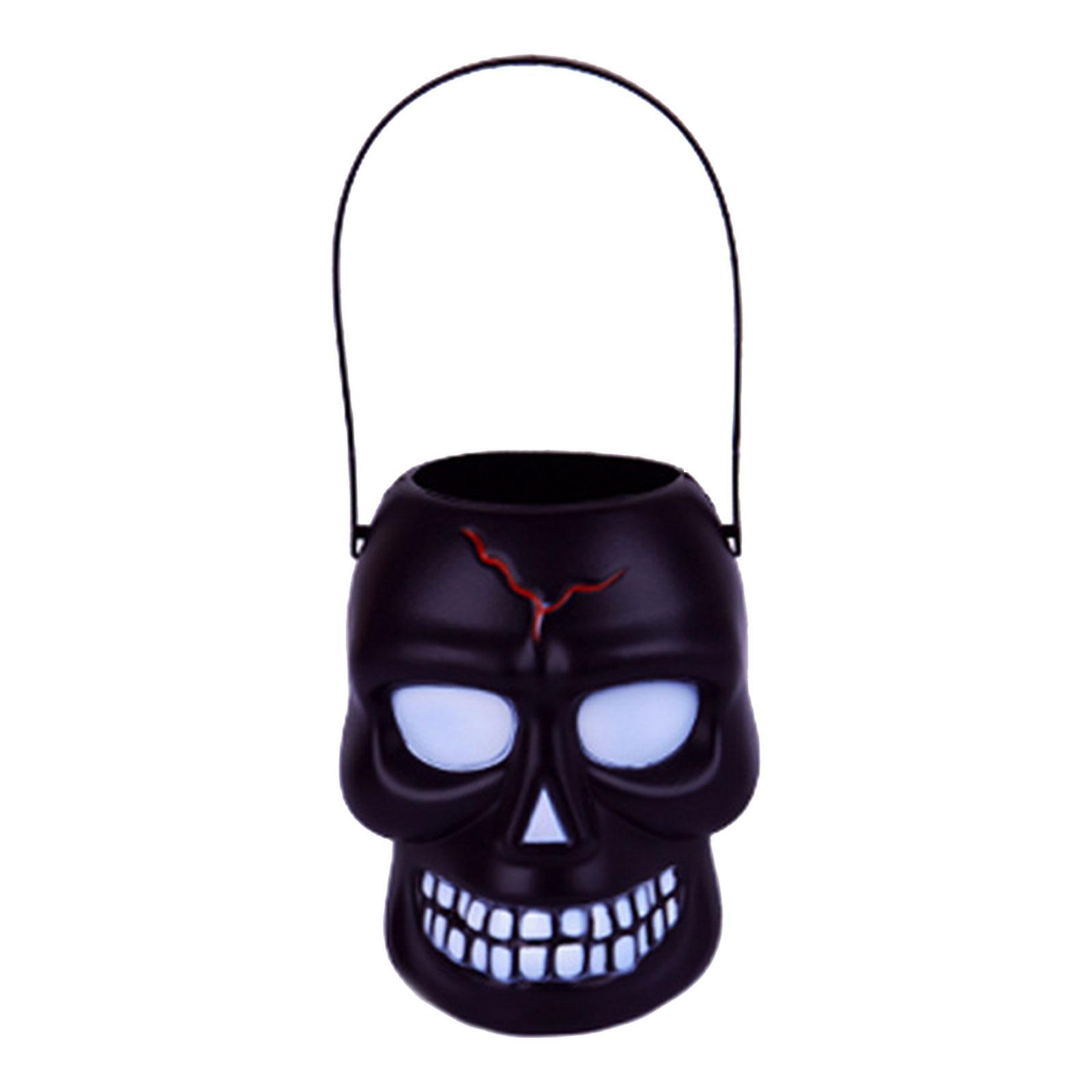 Halloween Candy Bucket, Candy Holder Kids Gift Box, Candy Barrel with Handle, Trick or Treat Bucket, Halloween Party Favors Decoration Supplies
