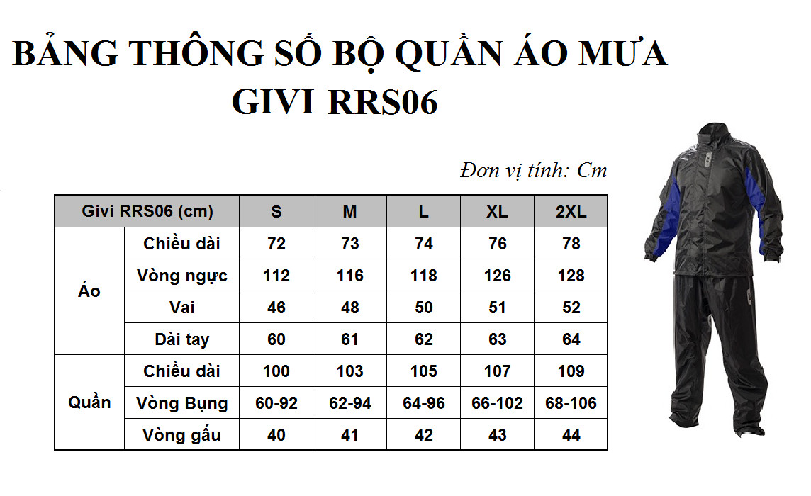 Bộ quần áo mưa Givi RRS06