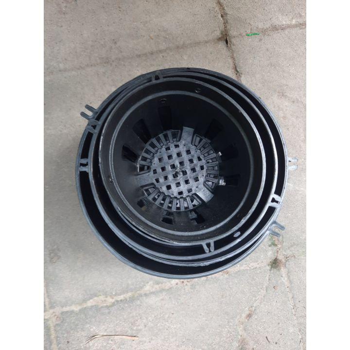 Chậu nhựa đen trồng lan, cây cảnh fi 18