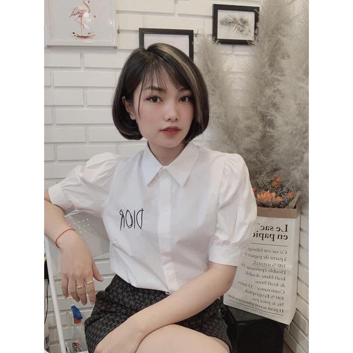 ÁO SƠ MI CỘC TAY BỒNG IN CHỮ DR - DRA0026