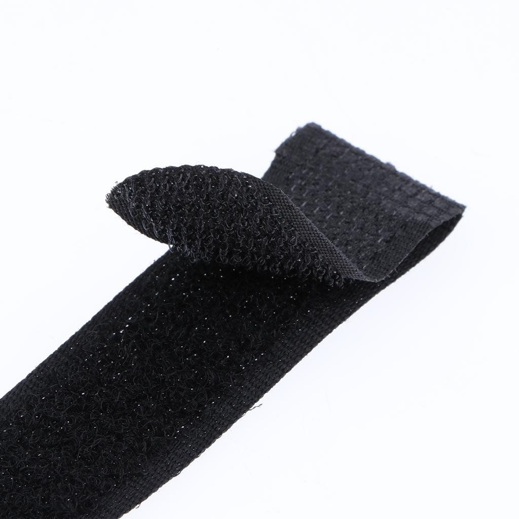 2x10 Pcs Fishing Rod Belt Bands Ties Straps Magic Sticker black
