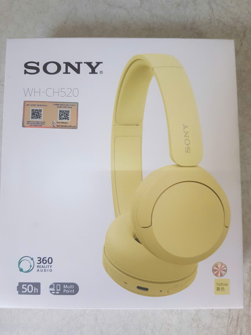Tai nghe chụp tai Bluetooth Sony WH-CH520 - Hàng chính hãng
