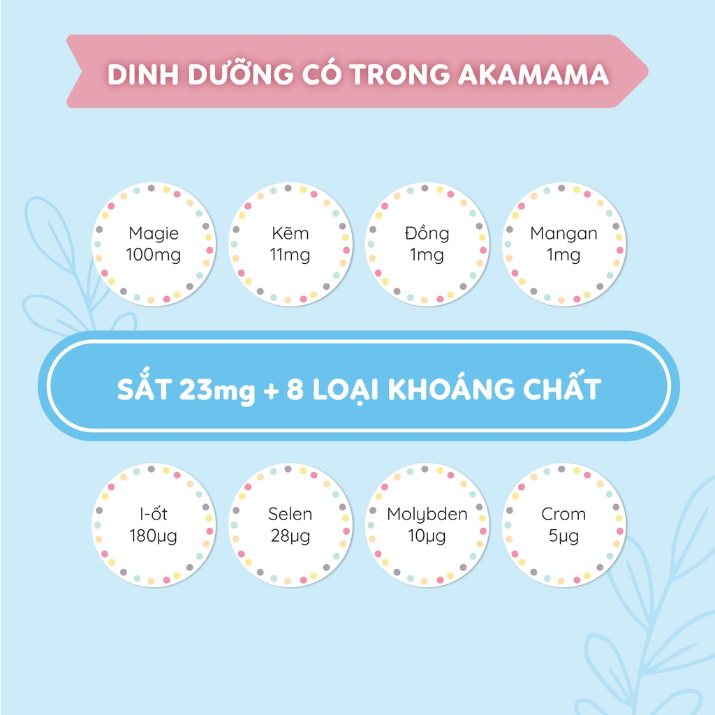 Bổ sung Vitamin tổng hợp cho bà bầu Akamama (120 viên)