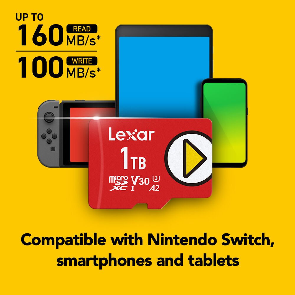 Thẻ nhớ Lexar PLAY microSDXC 1TB UHS-I Card LMSPLAY001T-BNNNG - Hàng chính hãng