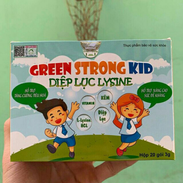 Diệp Lục Lysine Green Strong Kid - Bổ Sung Chất Xơ Từ Rau Xanh Giúp Bé Ăn Ngon, Hết Táo Bón