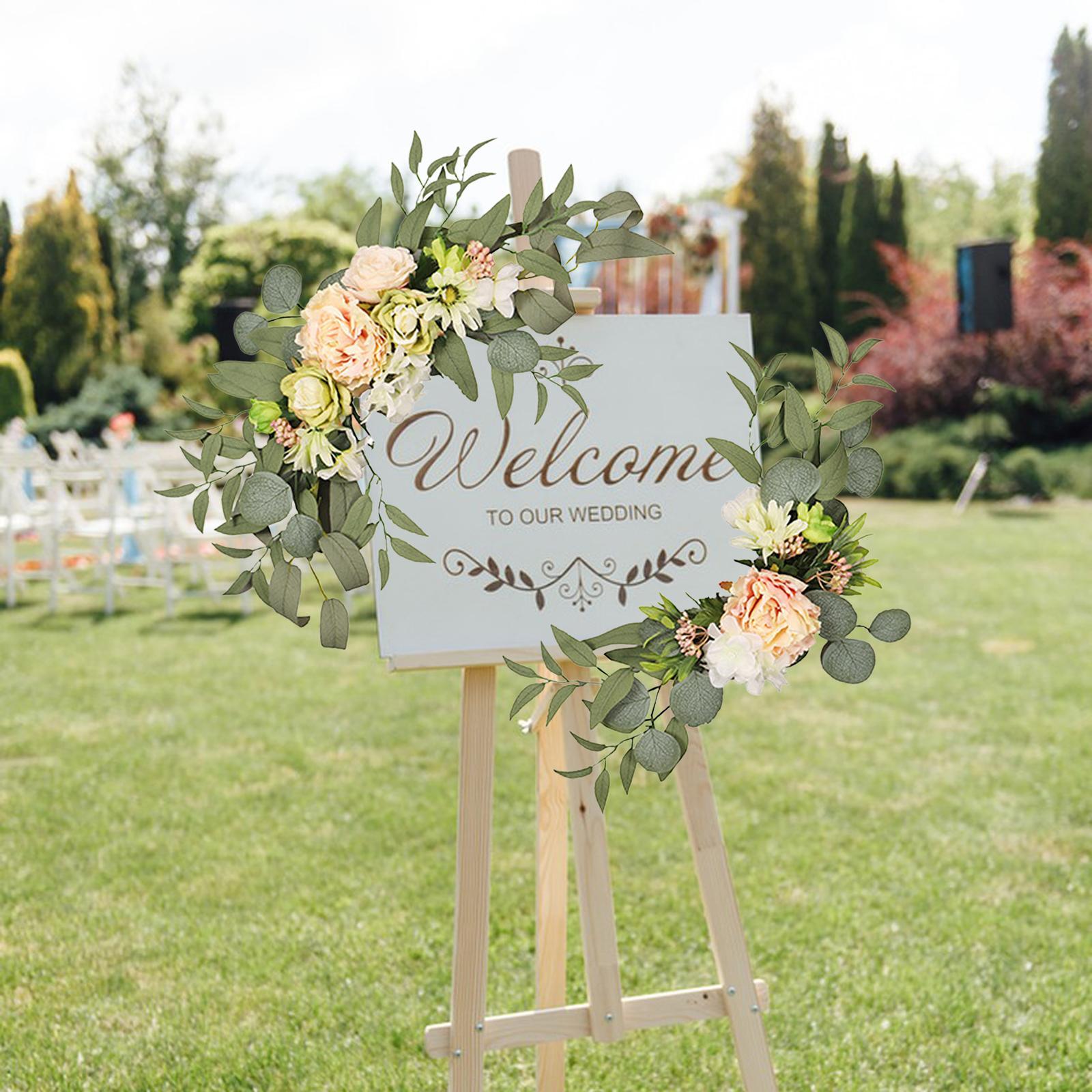 2Pcs Wedding Arch Decorations Flowers Backdrop for Wedding Ceremony